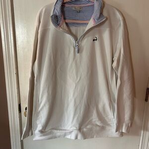 Nautical CUFFYS White Half-Zip Sweatshirt